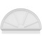 Ekena Millwork Half Round 4 Spoke Architectural Grade PVC Combination Pediment, 40"W x 26-3/4"H x 2-3/4"P PEDPC040X270HRO04 - alternate 6
